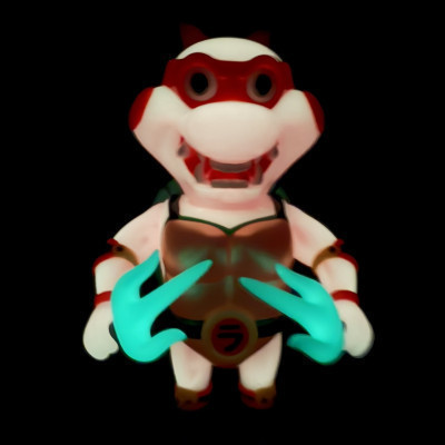 【蓄光】アーティストトイ ミュータント・ニンジャ・タートルズ　ラファエロ　蓄光　ソフビ　izumonster イズモンスター　bigboystoys code coner