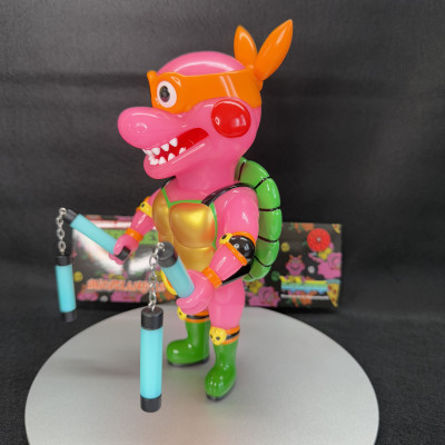 【蓄光】アーティストトイ ミュータント・ニンジャ・タートルズ　ミケランジェロ　蓄光　ソフビ　izumonster イズモンスター　bigboystoys code coner