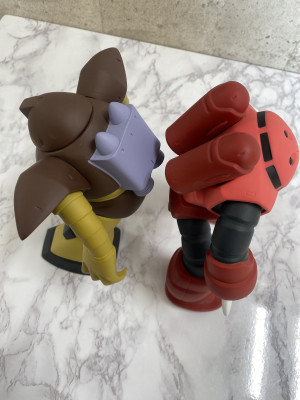 シャア専用ズゴック　ゴック　機動戦士ガンダム　ソフビ　フィギュア　2体セット