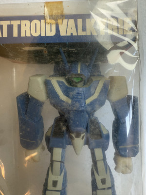 タカトクトイス　超時空要塞マクロス　バトロイド・バルキリー　ブルー色　 VF-1J　ビックウエスト　ソフビ　日本製